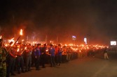 Semarak Pawai Obor di Rokan Hilir Meriahkan HUT Ke-81 RI