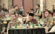 Bupati Rokan Hilir Hadiri Rapat Pimpinan TNI-Polri Se-Provinsi Riau