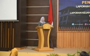 Ketua DPRD Rohil Ilhami Memberikan Kata Sambutan Saat Penyerahan LHP LKPD di BPK Riau