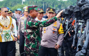 Panglima TNI dan Kapolri Pimpin Apel Gelar Pasukan Pengamanan Idul Fitri 1445 H Tahun 2024