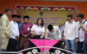 Bupati Rohil Lakukan Peresmian Sekolah SDN dan SMPN di Sinoboi