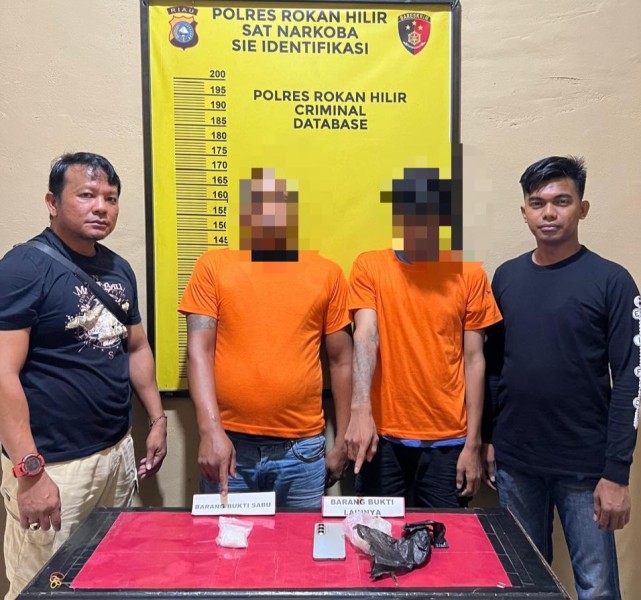 Polres Rohil Putus Rantai Peredaran Narkoba, 60,81 Gram Sabu dan Dua Pengedar Diamankan