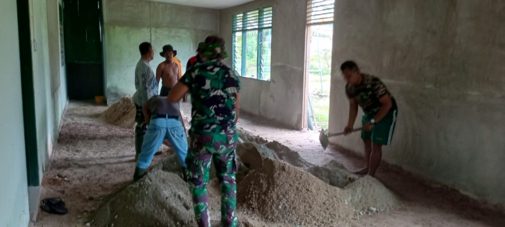 Pembenahan Pangkalan, Koramil 12/XIII koto Kampar Bangun Ruang Aula Kantor