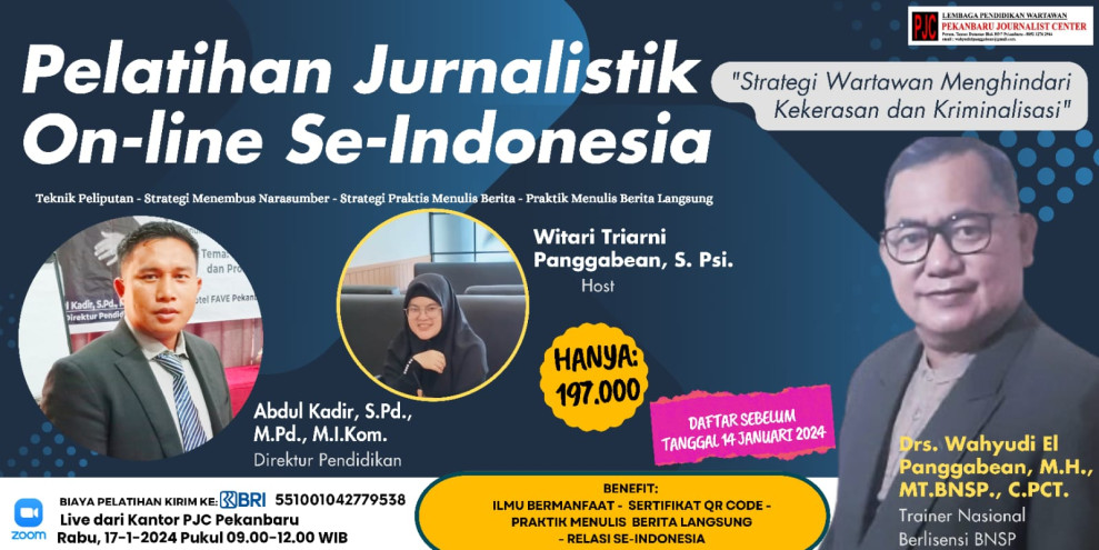 Pelatihan Jurnalistik Online Se-Indonesia Masih Dibuka, Hubungi Nomor 085272009219