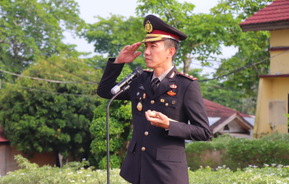 Polres Rokan Hilir dan Polsek Jajaran Gelar Upacara Peringatan  Harkitnas Ke- 116