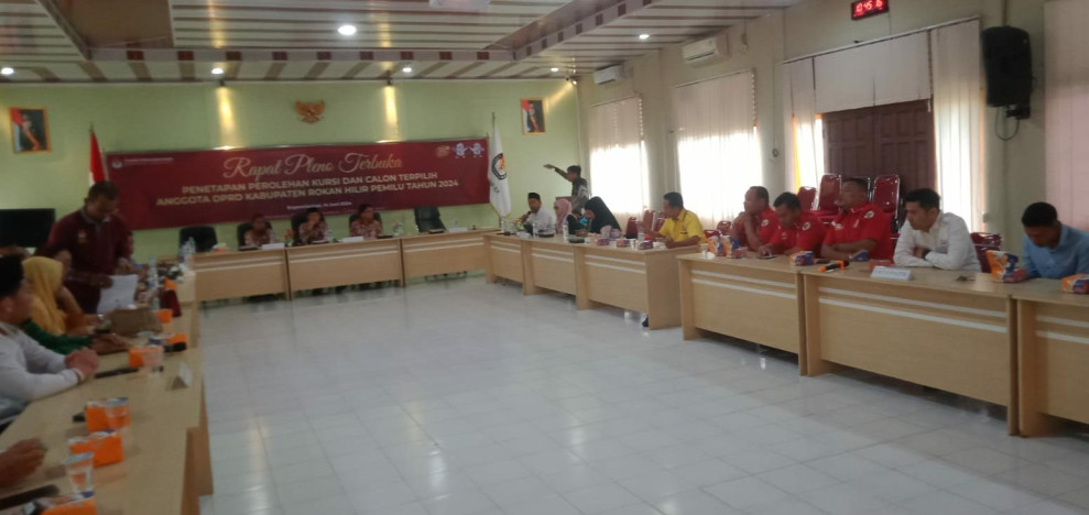 KPU Rohil Gelar Rapat Pleno Terbuka Penetapan Kursi Calon Anggota DPRD Rohil Pemilu 2024 Berikut Nama-Namanya