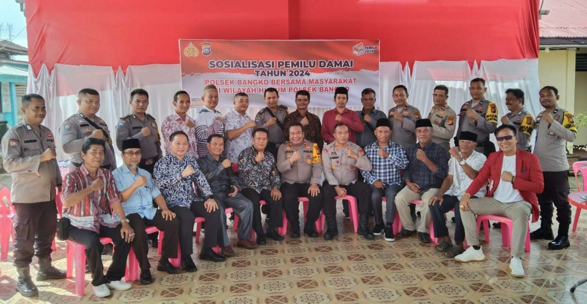Cooling System Dalam Rangka Sosialisasi Pemilu Damai, Kapolsek Bangko Sosialisasi Bersama Tomas