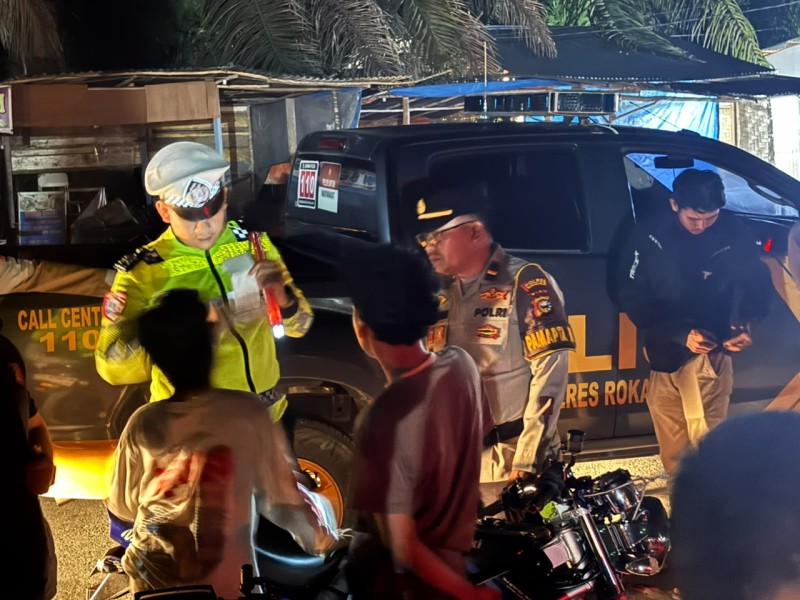 Cegah Balap Liar dan Knalpot Brong, Polres Rohil Kerahkan 65 Personel ke Titik Rawan