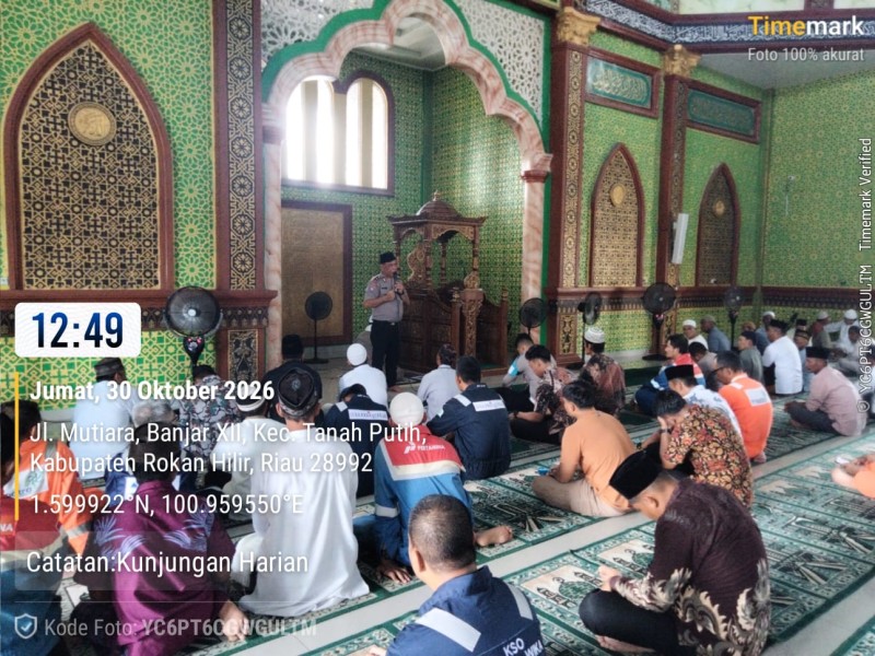 Polres Rohil Gelar Jumat Keliling, Pererat Silaturahmi dan Sampaikan Pesan Kamtibmas