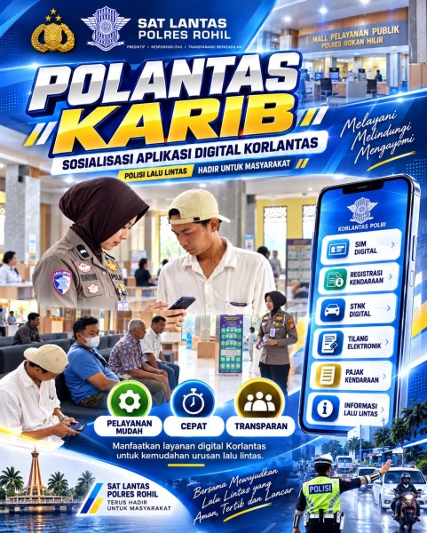 Urus SIM Makin Mudah, Polres Rohil Gencarkan Sosialisasi Aplikasi Digital Korlantas ke Masyarakat