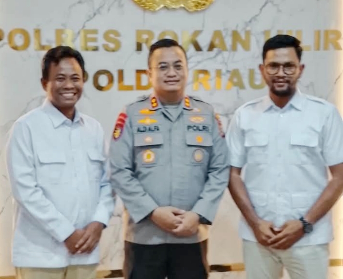 Gerindra Rohil Temui Kapolres, Apresiasi Langkah Cepat Tangani Karhutla
