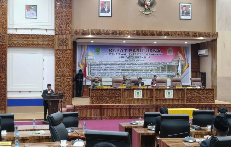 Banggar DPRD Rohil Sampaikan Laporan Akhir Perubahan KUA dan PPAS APBD 2024