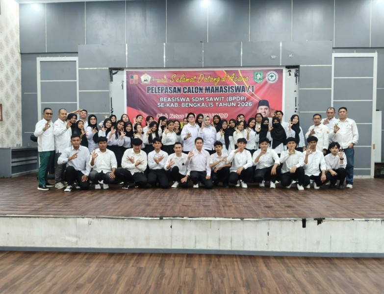 Lepas Calon Mahasiswa/i Beasiswa SDM Sawit 2026, DPD APKASINDO Bengkalis: Animo Masyarakat Terus Meningkat