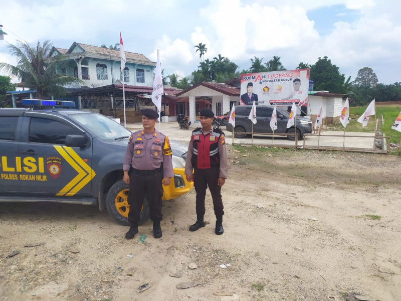 Kasatgas Preventiv OMB Polres Rohil Pengecekan Personel PAM KPU dan Patroli Parpol
