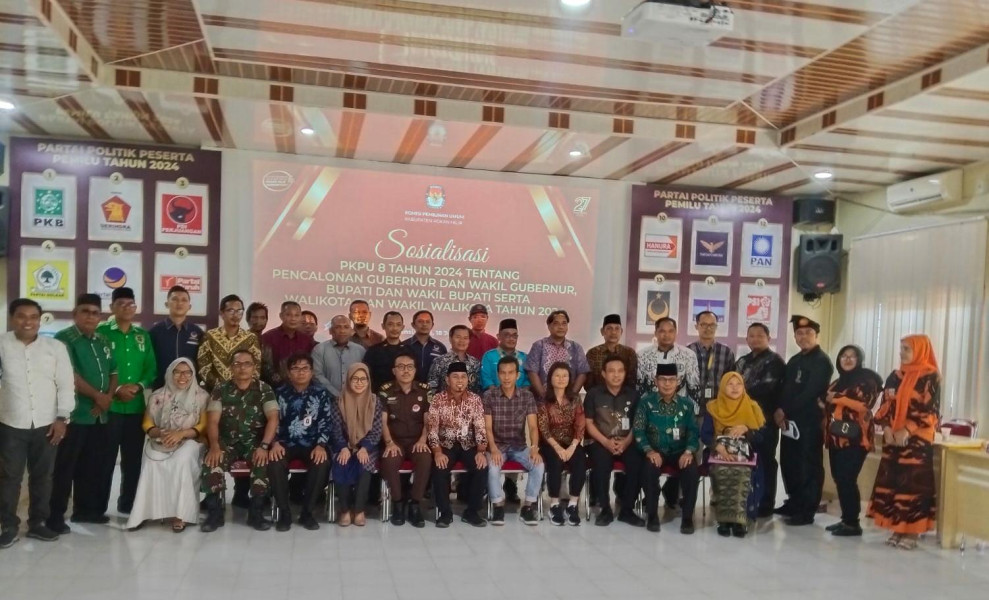 KPU Rokan Hilir Sosialisasi Pencalonan Calon Kepala Daerah 2024