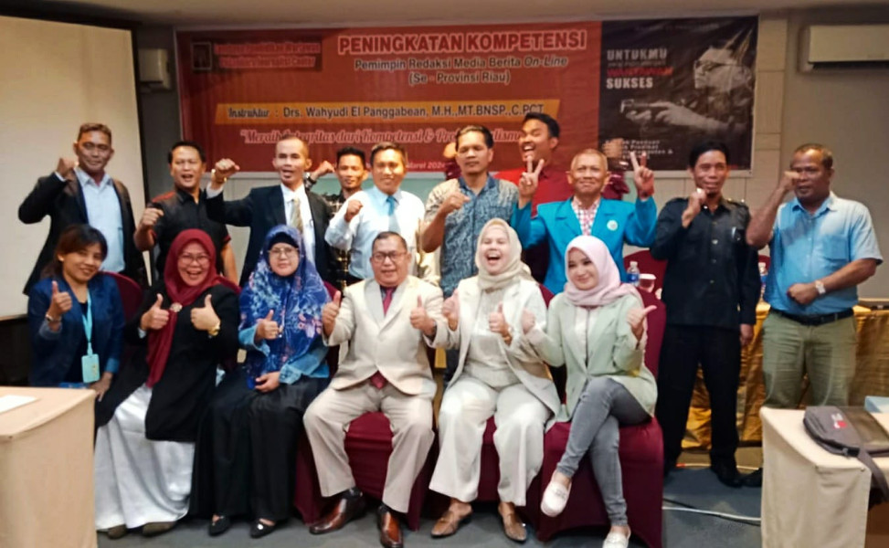 PJC Riau Gelar Pelatihan Jurnalistik Tingkat Pemimpin Redaksi