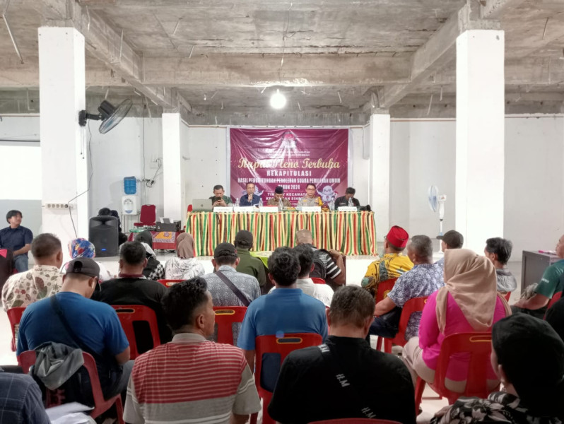 PPK Bagan Sinembah Gelar Rapat Pleno Terbuka Rekapitulasi Penghitungan Suara Pemilu 2024