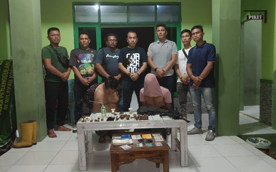 Intel Kodim 0321 Rohil Amankan Pengguna Narkoba Berikut Senpi Rakitan