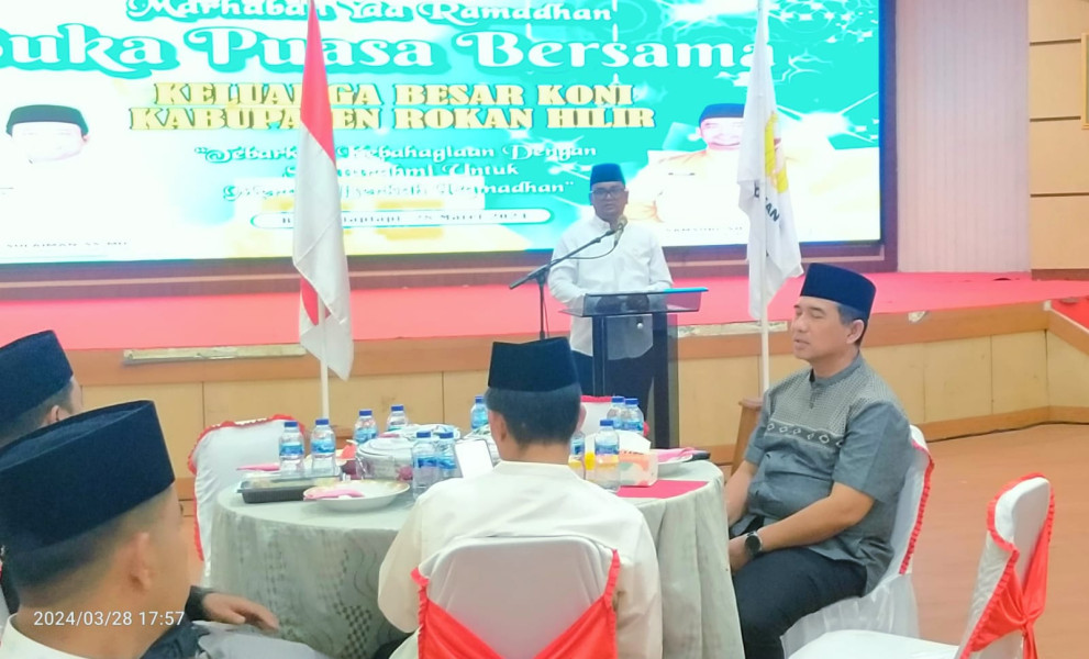 KONI Rokan Hilir Berbagi Takzil dan Buka Puasa Bersama