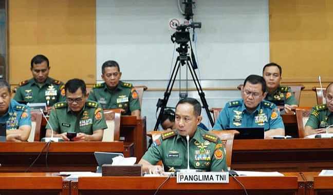 Panglima TNI Hadiri Rapat Kerja Komisi I DPR RI Bahas Pengamanan Idul Fitri dan Pilkada Serentak