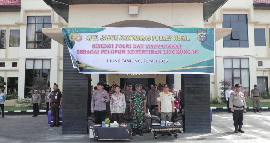 Polres Rohil Gelar Apel Bersama Sabuk Kamtibmas Tahun 2026