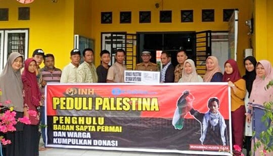Pemdes Bagan Septa Permai Bersama Masyarakat Kumpul Donasi Untuk Rakyat Palestina
