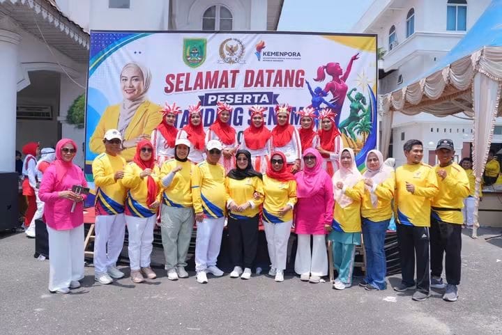 Meriahkan HUT RI, Pemkab Rohil Bersama DPR RI dan Kemenpora Gelar Tanding Senam Kemilau 2026