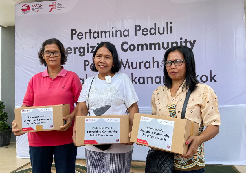 Bantu Kebutuhan Pokok Masyarakat, PHR Salurkan 700 Paket Sembako Murah di Minas