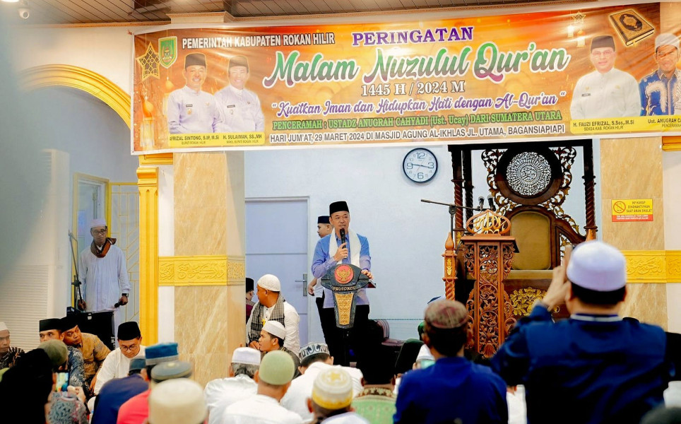 Pemkab Rohil Gelar Peringatan Malam Nuzul Quran 1445 Hijriyah