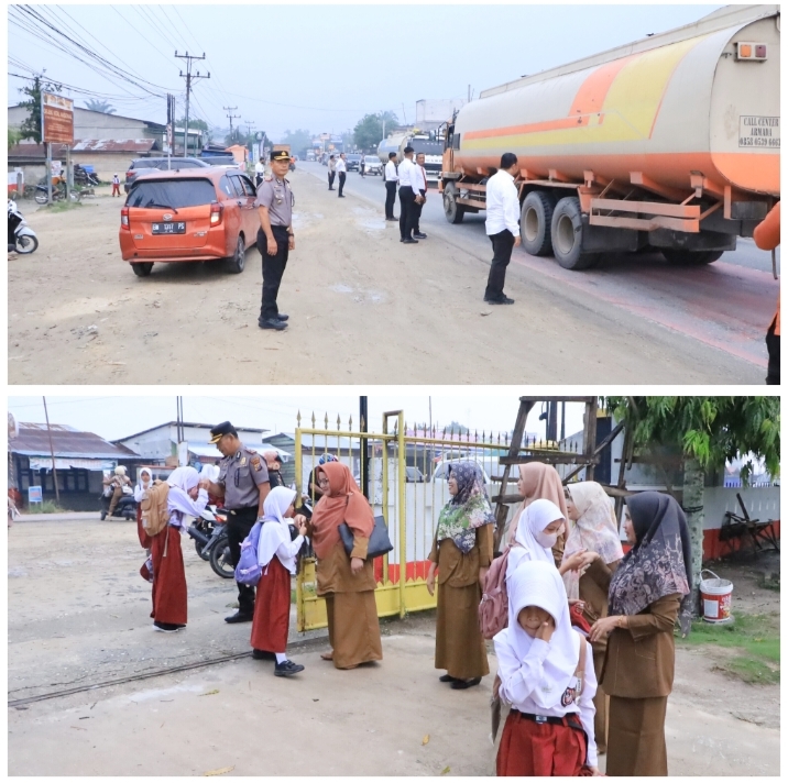 Pantau Strong Point Pagi, Wakapolres Rohil: Kehadiran Polisi Harus Dirasakan Masyarakat